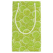 patroon van groene Limoen Klein Cadeauzakje (Voorkant)