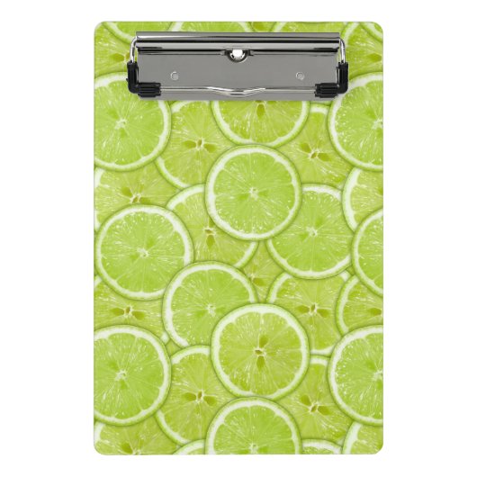 patroon van groene Limoen Mini Klembord (Voorkant)