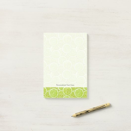 patroon van groene Limoen Post-it® Notes (Op bureau)