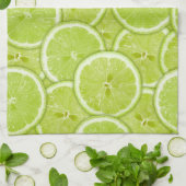 patroon van groene Limoen Theedoek (Gevouwen)