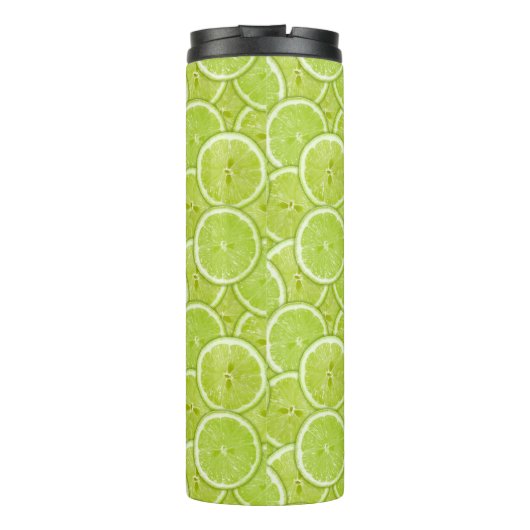 patroon van groene Limoen Thermosbeker (Achterkant)