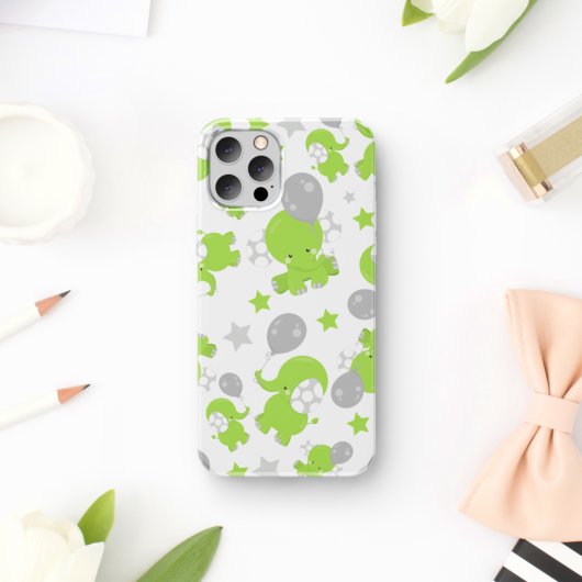 Patroon van groene olifanten, luifantennestelaars, Case-Mate iPhone case