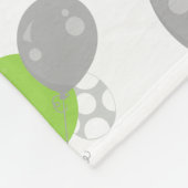 Patroon van groene olifanten, luifantennestelaars, fleece deken (Hoek)