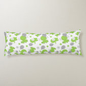 Patroon van groene olifanten, luifantennestelaars, lichaamskussen (Achterkant)