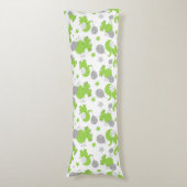 Patroon van groene olifanten, luifantennestelaars, lichaamskussen (Voorkant Verticaal)