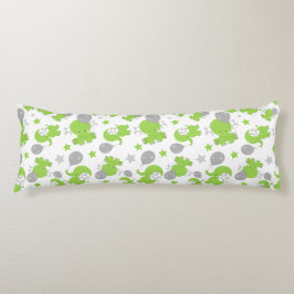 Patroon van groene olifanten, luifantennestelaars, lichaamskussen