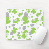 Patroon van groene olifanten, luifantennestelaars, muismat (Met muis)