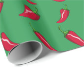 patroon van groene paprika's cadeaupapier (Rol Hoek)