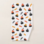 patroon van halloween snoep en cupcakes bad handdoek (Handdoek)