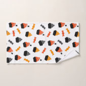 patroon van halloween snoep en cupcakes bad handdoek (Handdoek)