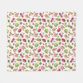 patroon van handgemaakte vruchten fleece deken (Voorkant (Horizontaal))