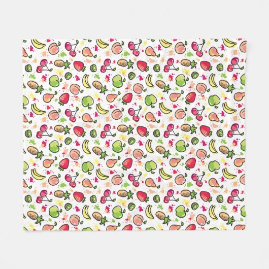 patroon van handgemaakte vruchten fleece deken (Voorkant (Horizontaal))