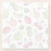 patroon van handgemaakte vruchten glazen onderzetter (Achterkant)