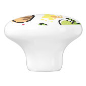 patroon van handgemaakte vruchten keramische knop (Zijkant)