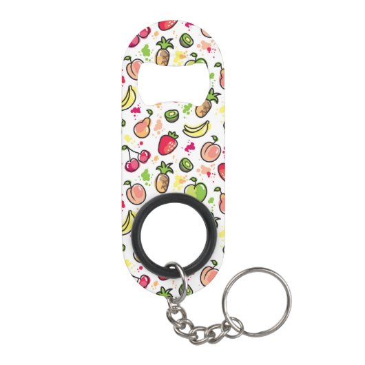 patroon van handgemaakte vruchten sleutelhanger flessenopener (Achterkant)