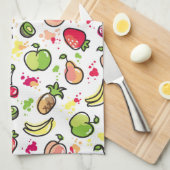 patroon van handgemaakte vruchten theedoek (Quarter Fold)