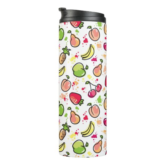 patroon van handgemaakte vruchten thermosbeker (Geroteerd rechts)