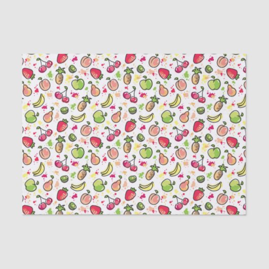 patroon van handgemaakte vruchten tissuepapier (Voorkant)