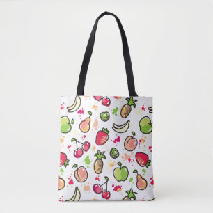 patroon van handgemaakte vruchten tote bag
