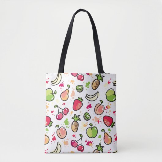 patroon van handgemaakte vruchten tote bag (Voorkant)