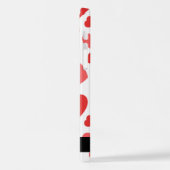 Patroon van harten, rode harten, Jouw naam iPhone Hoesje (Linkerkant)