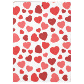 Patroon van harten, rode harten, Jouw naam Klembord (Achterkant)