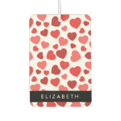 Patroon van harten, rode harten, Jouw naam Luchtverfrisser (Voorkant)