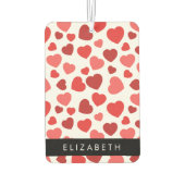 Patroon van harten, rode harten, Jouw naam Luchtverfrisser (Achterkant)