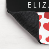 Patroon van harten, rode harten, Jouw naam Muismat (Hoek)