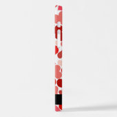 Patroon van harten, rode harten, liefde, Jouw naam iPhone Hoesje (Linkerkant)