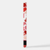 Patroon van harten, rode harten, liefde, Jouw naam iPhone Hoesje (Rechterkant)