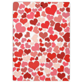 Patroon van harten, rode harten, liefde, Jouw naam Klembord (Achterkant)
