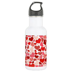 Patroon van harten, rode harten, liefde waterfles