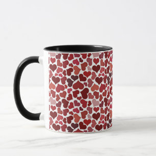 Patroon van harten Stijlvol modern roze rood chic Mok