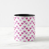 Patroon van harten Stijlvol modern wit roze chic Mok (Midden)