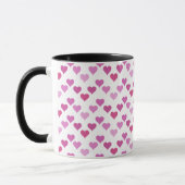Patroon van harten Stijlvol modern wit roze chic Mok (Links)