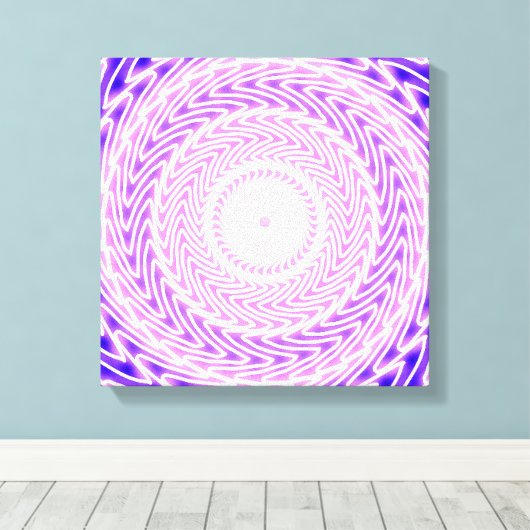 patroon van heldere paarse cirkels canvas afdruk (Insitu (Houten vloer))