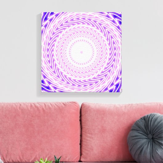 patroon van heldere paarse cirkels canvas afdruk (Insitu (Woonkamer))