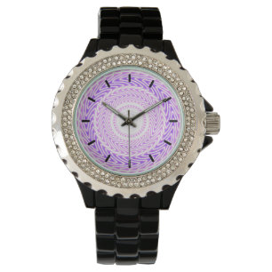 patroon van heldere paarse cirkels horloge