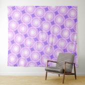 patroon van heldere paarse cirkels wandkleed (In Situ (horizontaal))