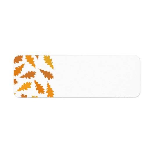 Patroon van herfstleien. etiket (Voorkant)