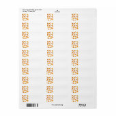 Patroon van herfstleien. etiket (Full Sheet)