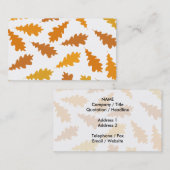 Patroon van herfstleien. visitekaartje (Voorkant / Achterkant)