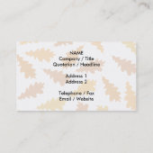 Patroon van herfstleien. visitekaartje (Achterkant)