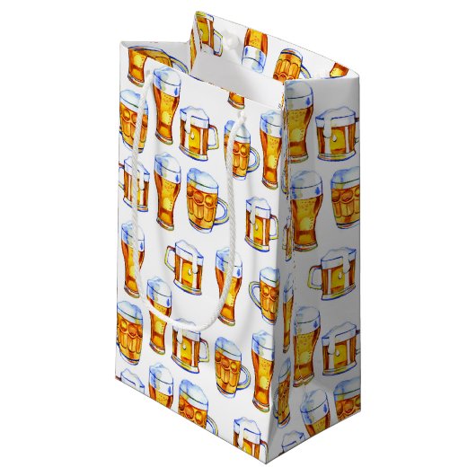 patroon van het afgekoeld bierfeest klein cadeauzakje (Voorkant Gekanteld)