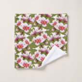patroon van het bloesem van de zoete kersen bad handdoek (Wasdoekje)