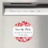 Patroon van het hart, rood hart, liefde, sparen de magneet (Insitu (Vaatwasser))