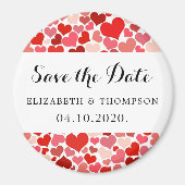 Patroon van het hart, rood hart, liefde, sparen de magneet (Voorkant)