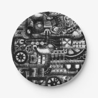 patroon van het mechanisme van het steampunktekenm