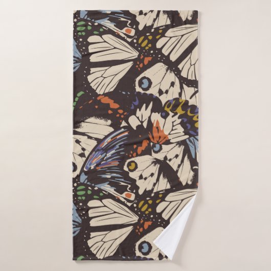  patroon van het oppervlak van vlinders. kleurrijk badhanddoek (Badhanddoek)